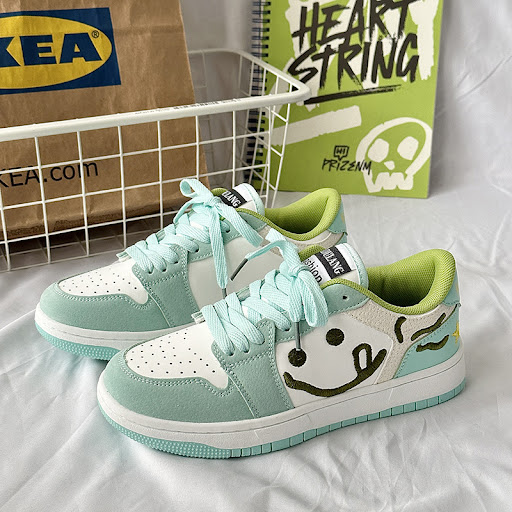 Title 3, Mint Green Couple Leisure Sports Skateboard Sho...