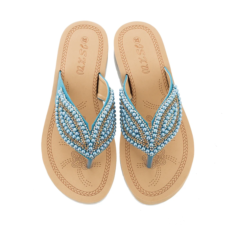Plus Size Pearl Leaf Accessories Sandals for Ultimate Comfort and Style. Perfect for Everyday Wear and Special Occasions