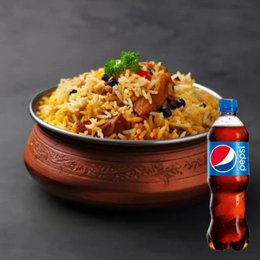 Soya Chaap Biryani (Express Bowl) + Pepsi (400 Ml)