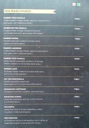 Hotel Padmaja menu 