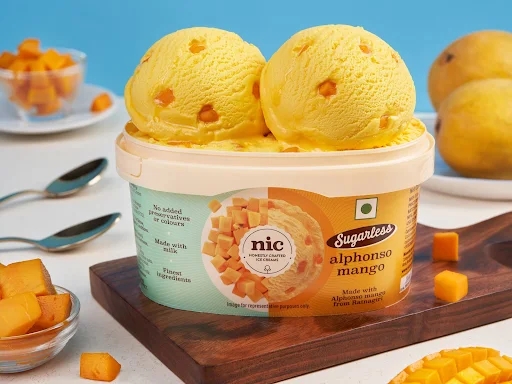 Alphonso Mango Sugarless Ice Cream 500ml(lite)