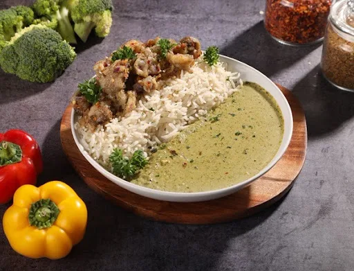 Sauteed Mushroom Rice Bowl in Broccoli Sauce