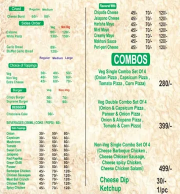 Pizza And More menu 