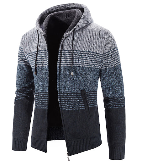 Title 5, Hooded Fleece Thick Cardigan Sweater for Ultima...