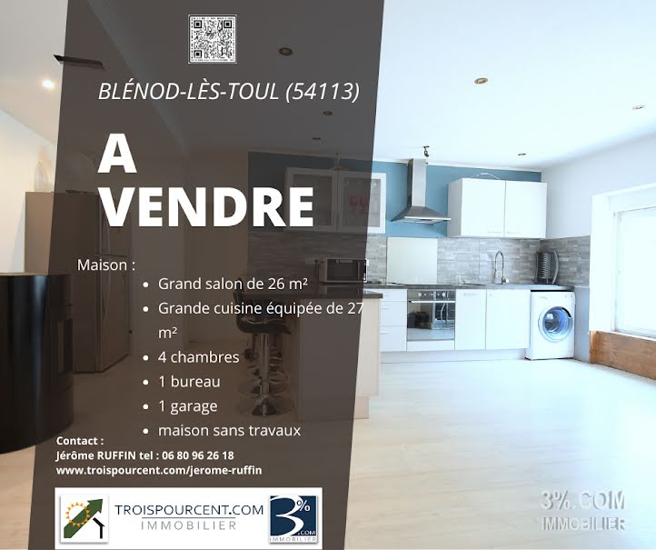 Vente maison 6 pièces 140 m² à Blénod-lès-Toul (54113), 154 800 €