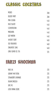 Farzi Cafe menu 3