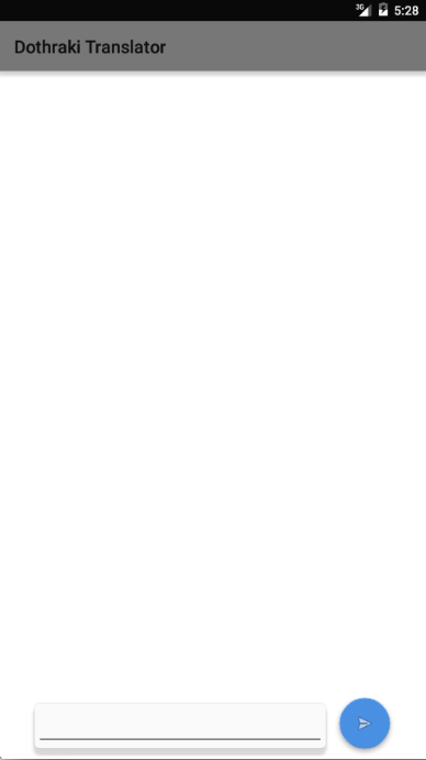 Android application Dothraki Translator screenshort