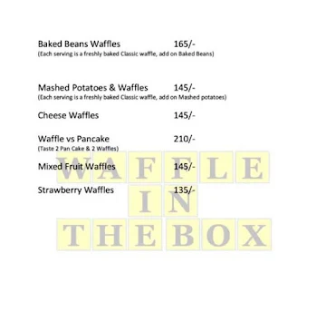 Waffle In The Box menu 