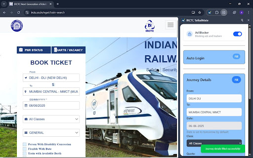 IRCTC TatkalMate Preview 4