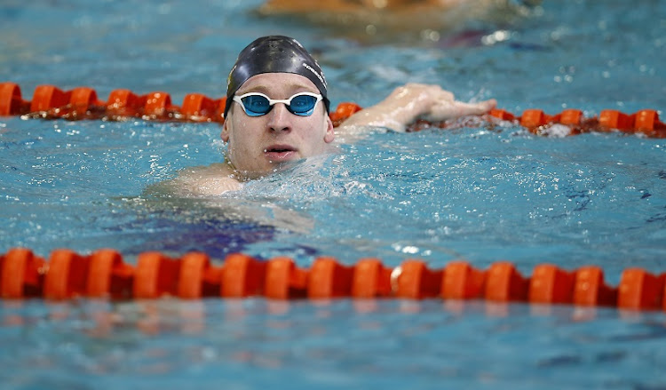 Ryan Coetzee Men 50 LC Meter Butterfly during day 2 of the SA National Aquatic Championships at Kings Park Swimming Pool on April 09, 2019 in Durban, South Africa.