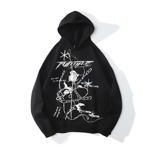 Title 2, Printed Pullover Hoodie, a loose slouchy and br...