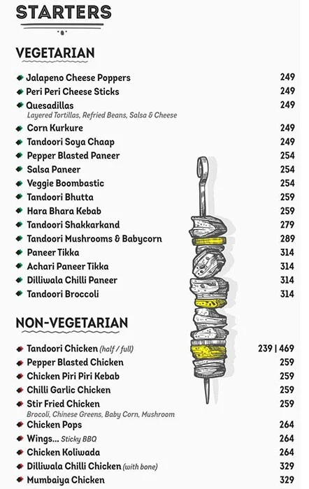 Timbuctoo menu 