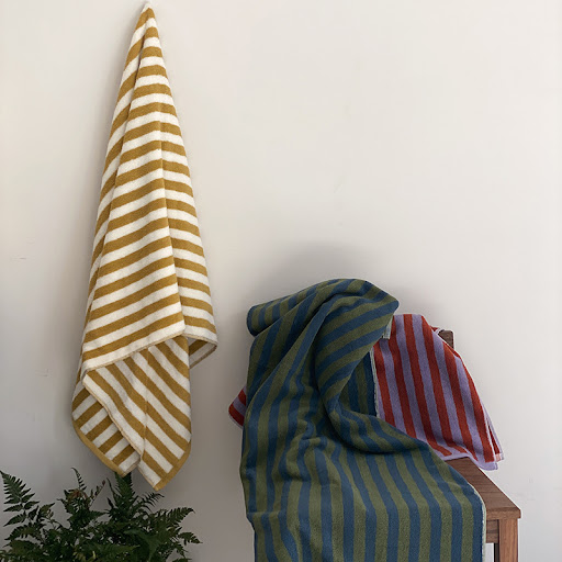 Title 9, Vertical Stripe Series Wool Bath Towel for ulti...