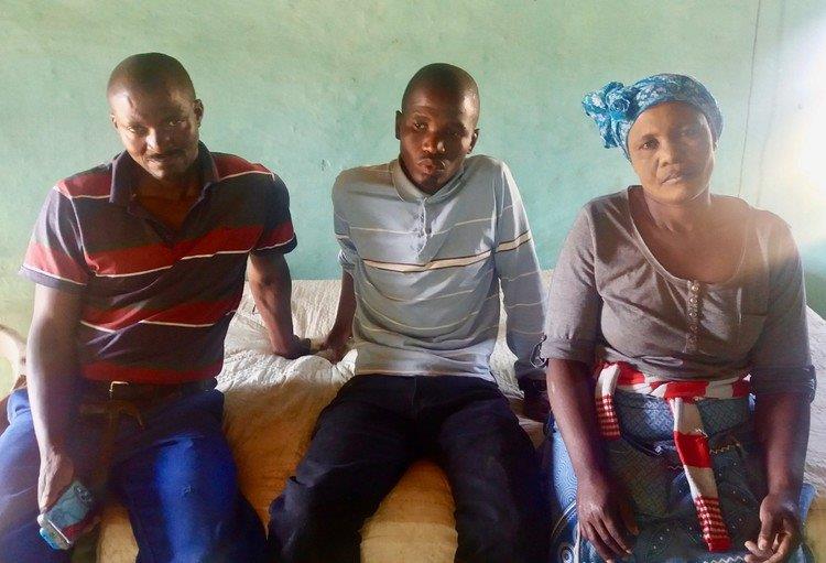 Abulele Zengazi with his father, Vulamasango, and mother, Novelile.