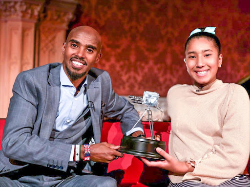 Sir Mo Farah and his daughter Rhianna after he was crowned 2017 BBC Sports Personality of the Year