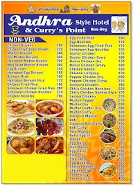 Andhra Style Hotel & Curry's Point menu 1