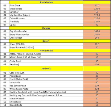 Swaadesi menu 