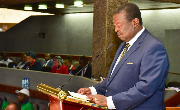 Prime Cabinet Secretary Musalia Mudavadi during the 17th Nile Day 2023 celebrations in Nairobi on February 22.