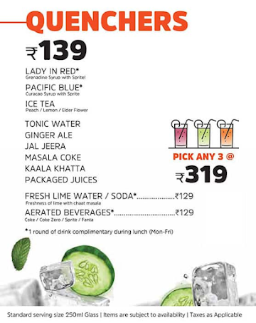 Barbeque Nation menu 