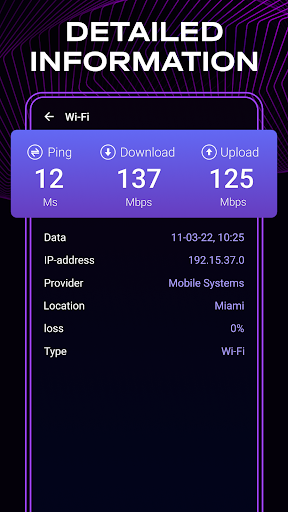 Screenshot Internet speed test meter wifi