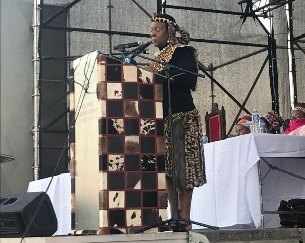 King Goodwill Zwelithini at the recent land summit.