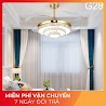 Quạt Trần Đèn Dấu Cánh, Quạt Có Đèn Trang Trí Cánh Xếp G28_Cánh Cụp Cánh Xòe 3 Chế Độ Sáng_Bảo Hành 3 - 5 Năm