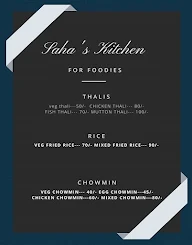 Saha's Kitchen menu 1