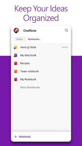 Screenshot Microsoft OneNote: Save Notes