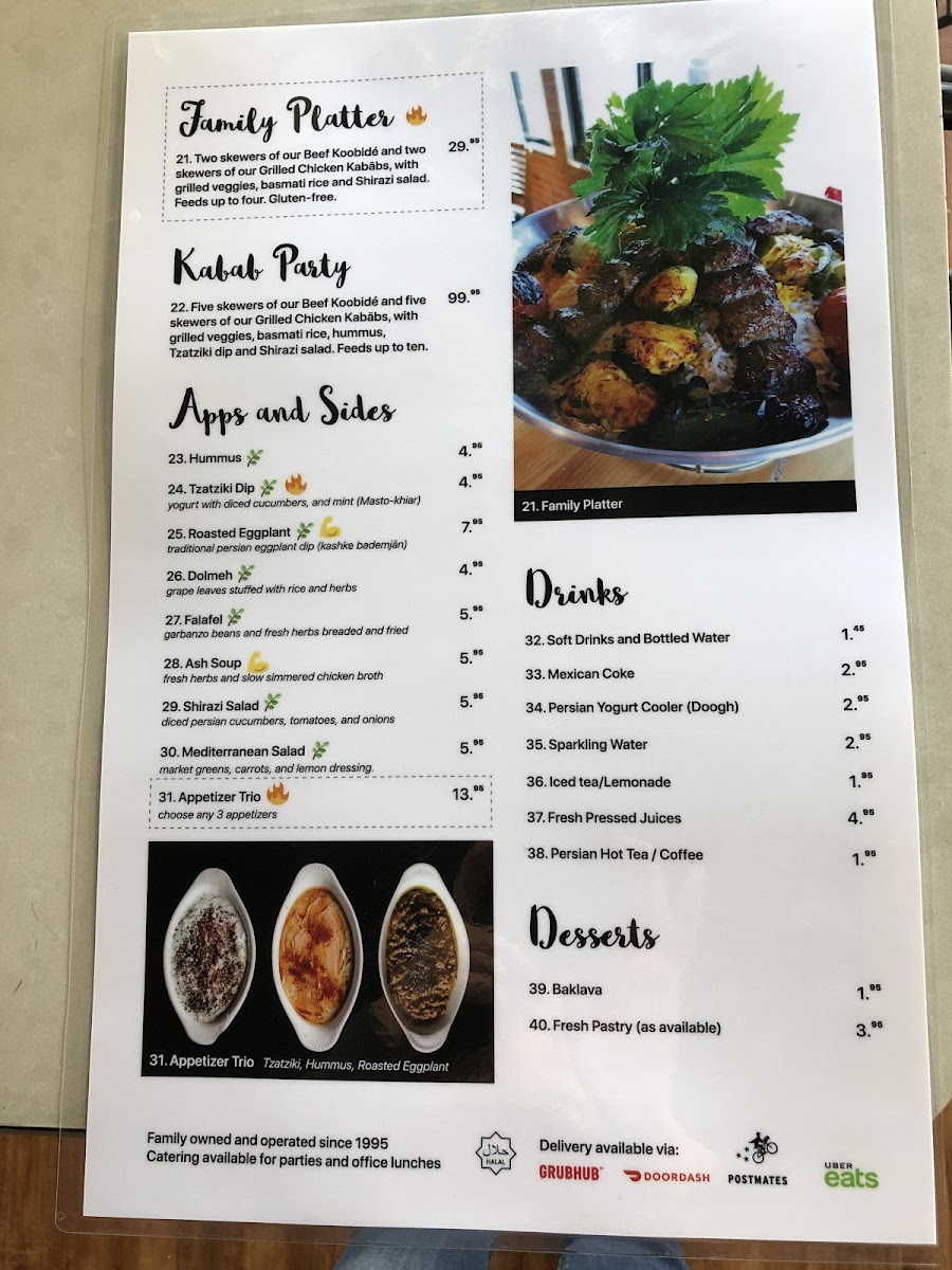 Kabob House gluten-free menu