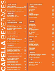 Capella Kitchen & SkyBar menu 1