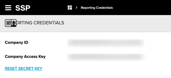 Exemple de page de saisie des identifiants pour le reporting Verizon Media.