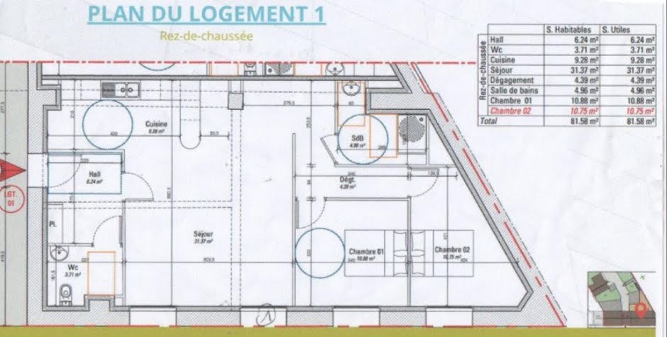 Vente appartement 3 pièces 81 m² à Arras (62000), 207 601 €