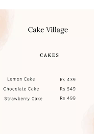 Cake Village menu 1