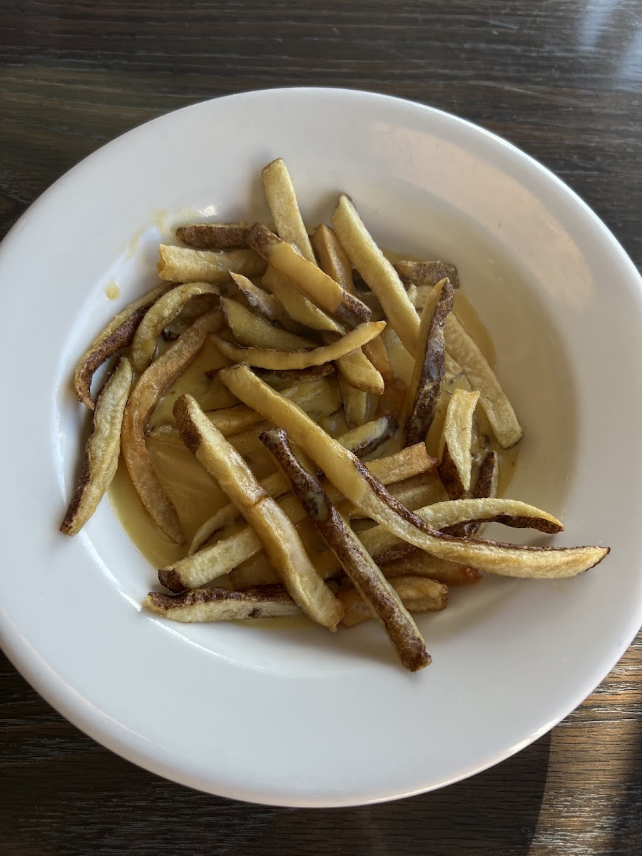 Cheeze fries from dedicated fryer