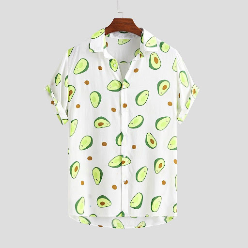 Title 1, Printed beachwear avocado mens short sleeve