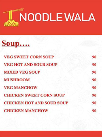 Noodle Wala menu 