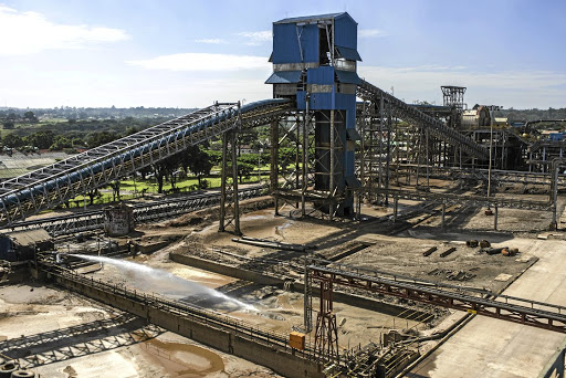 A system of conveyor belts at the Nchanga copper mine, operated by Konkola Copper Mines Plc, in Chingola, Zambia. Picture: WALDO SWIEGERS/GETTY IMAGES