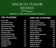 Singh Da Punjabi Dhaba menu 1