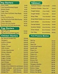 Mythri Bar & Restaurant menu 1