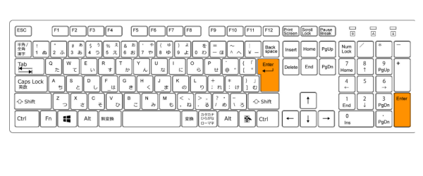 キーボード：Enter