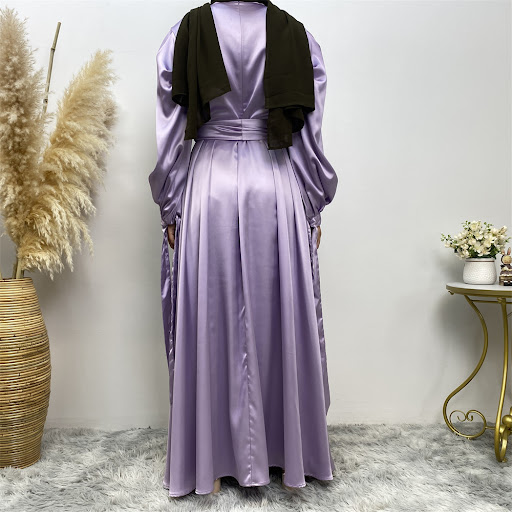 Title 4, Thick Satin Lace Up Sleeves Elegant Dress for s...
