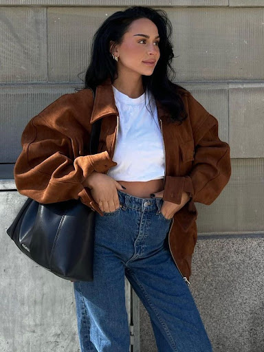 Title 4, Womens Fashion Vintage Zipper Lapel Loose Jack...