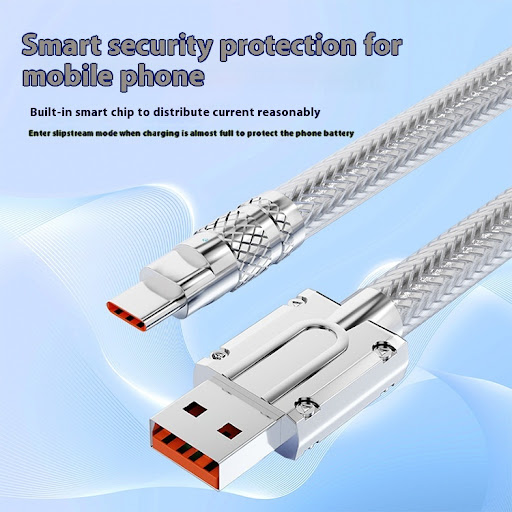 Title 6, Silver USB C Data Cable CCC Certified Super Fas...