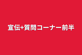 宣伝+質問コーナー前半