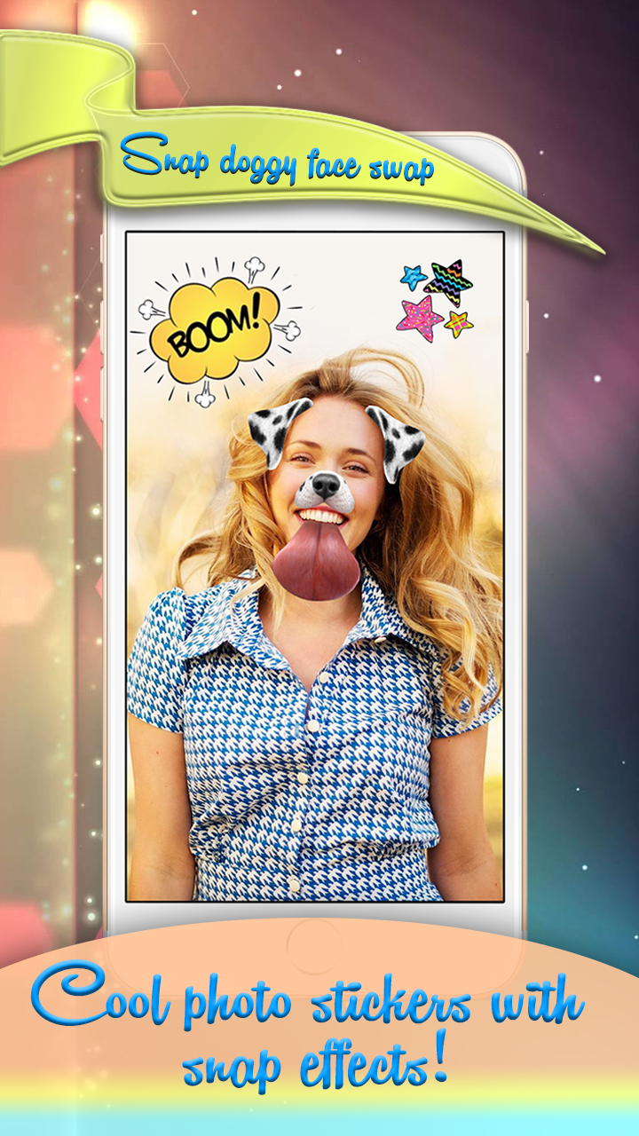 Android application Snap Doggy Face Swap Stickers screenshort