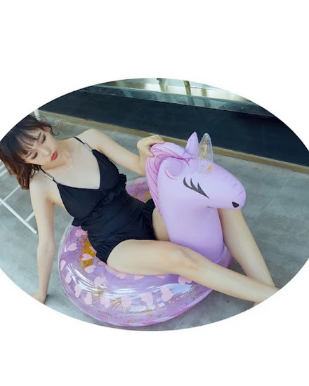 Colorful Unicorn Floating Pool Inflatable Mattress Adult ... - 1