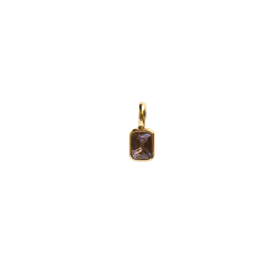 Colgante con 12 piedras de nacimiento de acero titanio para mujer. Accesorios DIY personalizables. Crea tu propio collar único.