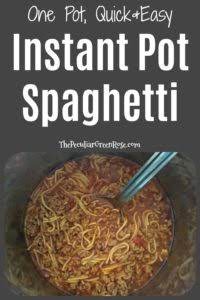 Instant Pot Spaghetti