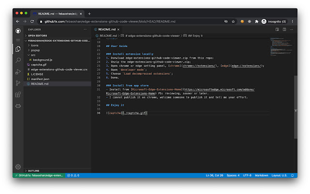 github-code-viewer chrome extension