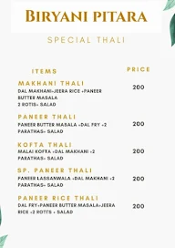 Biryani Pitara menu 1